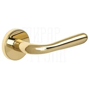 Дверная ручка Extreza Hi-Tech 'Aldo' (Алдо) 331 на круглой розетке R12 полированное золото