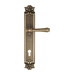 Дверная ручка Venezia "CALLISTO" на планке PL97, матовая бронза (cyl)