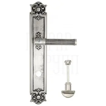 Дверная ручка Venezia 'IMPERO' на планке PL97 натуральное серебро (wc)