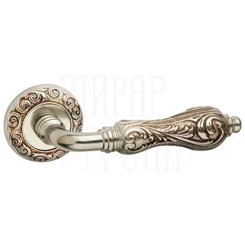 Дверная ручка на розетке Fimet 'Flora' 147 (250) французское серебро