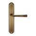 Дверная ручка Extreza 'GUSTO' (Густо) 334 на планке PL01, матовая бронза (key)
