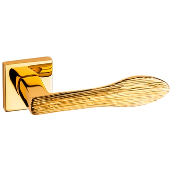 Ручка латунная на квадратной розетке Pasini 'Arrow' 8341 полированная латунь rosewood