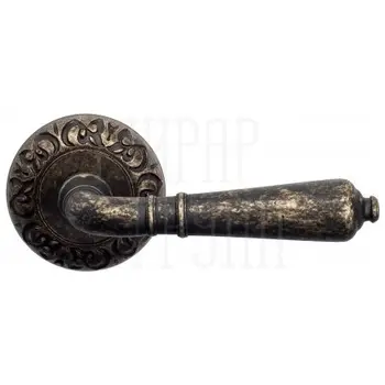 Дверная ручка на розетке Venezia 'VIGNOLE' D4 античная бронза