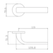 Дверная ручка на круглой розетке ADDEN BAU "COMET" S-483, схема