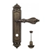 Дверная ручка Venezia "FLORENCE" на планке PL96, античная бронза (wc)