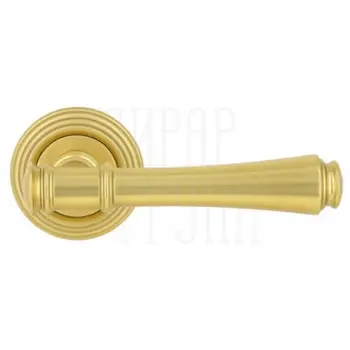 Дверная ручка Extreza 'Piero' (Пиеро) 326 на круглой розетке R05 французское золото