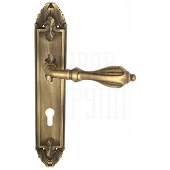 Дверная ручка Venezia 'ANAFESTO' на планке PL90 матовая бронза (cyl)