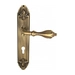 Дверная ручка Venezia "ANAFESTO" на планке PL90, матовая бронза (cyl)