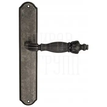 Дверная ручка Venezia 'OLIMPO' на планке PL02 античное серебро