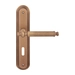 Дверная ручка на планке Melodia 353/235 'Regina', матовая бронза (key)
