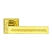 Дверные ручки на розетке Morelli Luxury "Mirror Hm", золото + узор