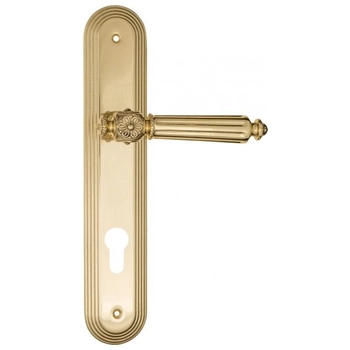 Дверная ручка Fratelli Cattini 'TORCELLO' на планке PL288 полированная латунь (cyl)