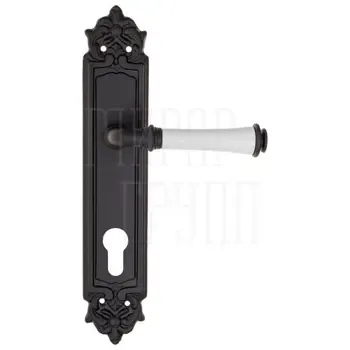 Дверная ручка Fratelli Cattini "GRACIA CERAMICA BIANCO" на планке PL96