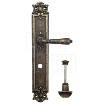 Дверная ручка Venezia 'VIGNOLE' на планке PL97 античная бронза (wc)