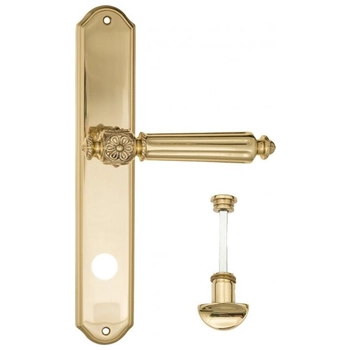 Дверная ручка Fratelli Cattini 'TORCELLO' на планке PL02 полированная латунь (wc-2)