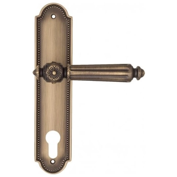 Дверная ручка Fratelli Cattini 'TORCELLO' на планке PL248 матовая бронза (cyl)