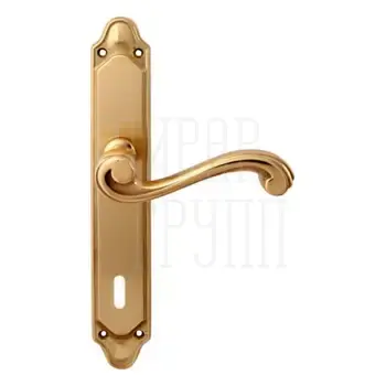 Дверная ручка на планке Melodia 225/158 'Cagliari' полированная латунь (key)