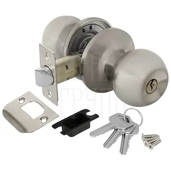Ручка Ajax (Аякс) защелка DK682 CP-ET (6082 CP-E) (кл./фик.) матовый никель