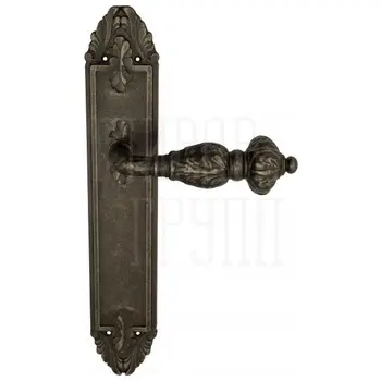 Дверная ручка Venezia 'LUCRECIA' на планке PL90 античное серебро