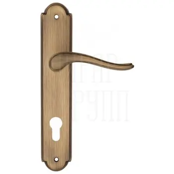 Дверная ручка Fratelli Cattini 'LAVERA' на планке PL257 матовая бронза (cyl)