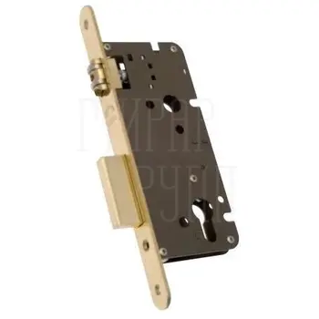 Замок врезной SAB T221250/85 PZ под фиксатор с роликовой защелкой штульп 22/3/238 + отв. пл. T0357 полированная латунь