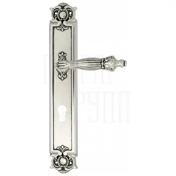 Дверная ручка Venezia 'OLIMPO' на планке PL97 натуральное серебро (cyl)