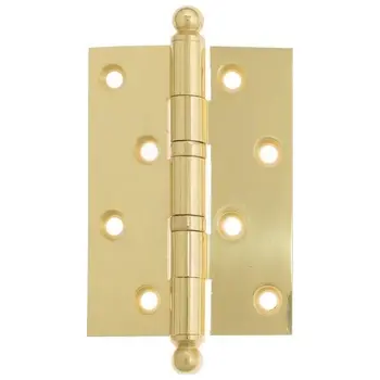 Дверная петля универсальная латунная с круглым колпачком Venezia CRS010 полированная латунь