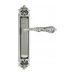Дверная ручка Venezia 'MONTE CRISTO' на планке PL96, натуральное серебро