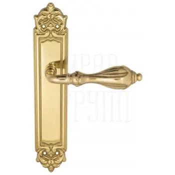 Дверная ручка Venezia 'ANAFESTO' на планке PL96 полированная латунь