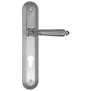 Дверная ручка Fratelli Cattini 'TORCELLO' на планке PL288 полированный хром (cyl)