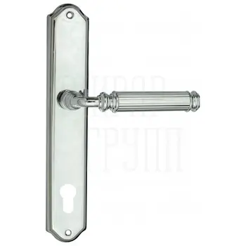 Дверная ручка Venezia 'MOSCA' на планке PL02 полированный хром (cyl)