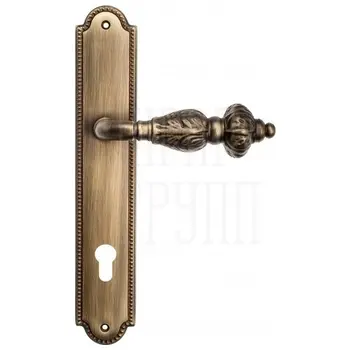 Дверная ручка Venezia 'LUCRECIA' на планке PL98 матовая бронза (cyl)