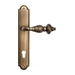 Дверная ручка Venezia 'LUCRECIA' на планке PL98, матовая бронза (cyl)
