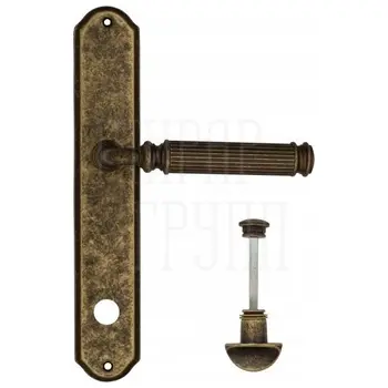 Дверная ручка Venezia 'MOSCA' на планке PL02 античная бронза (wc)