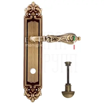 Дверная ручка Extreza 'GRETA' (Грета) 302 на планке PL02 матовая бронза (wc)