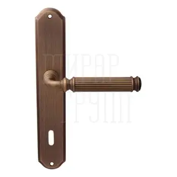 Дверная ручка на планке Melodia 290/131 Ranja матовая бронза (key)