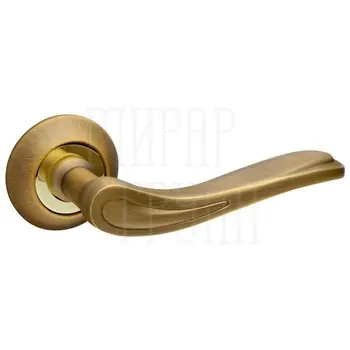 Дверная ручка на круглой розетке Fuaro (Фуаро) 'MELODY' RM бронза + золото