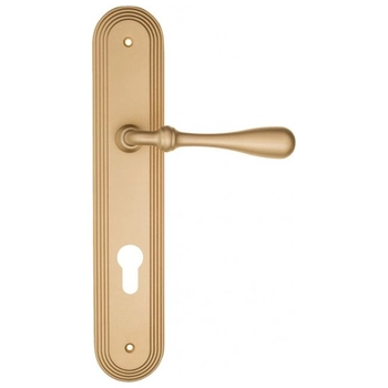 Дверная ручка Fratelli Cattini 'RETRO' на планке PL288 матовая латунь (cyl)