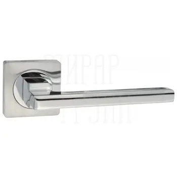 Дверные ручки Puerto (Пуэрто) INAL 514-02 на квадратной розетке матовый хром + хром
