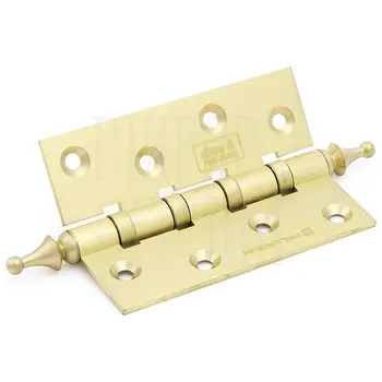 Дверная петля латунная универсальная PALLADIUM N 500 A-4 100 мм (латунная) 60/70 кг матовая латунь