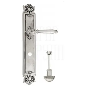 Дверная ручка Venezia 'PELLESTRINA' на планке PL97 натуральное серебро (wc)