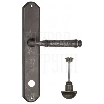 Дверная ручка Fratelli Cattini 'FARFALLA' на планке PL02 античное серебро (wc-2)