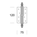 Петля Salice Paolo Dioniso 314 L/R 120х75, схема