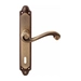 Дверная ручка на планке Melodia 225/158 'Cagliari', матовая бронза (key)