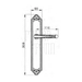 Дверная ручка на планке Mestre OA 3232, схема