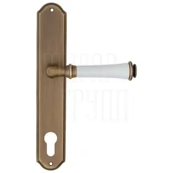 Дверная ручка Fratelli Cattini "GRACIA CERAMICA BIANCO" на планке PL02