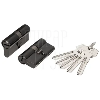 Цилиндровый механизм Fuaro (Фуаро) (200 ZA/60) 2000ZAKey60 mm (25+10+25) матовый черный