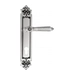 Дверная ручка Venezia 'CASTELLO' на планке PL96, натуральное серебро (cyl)