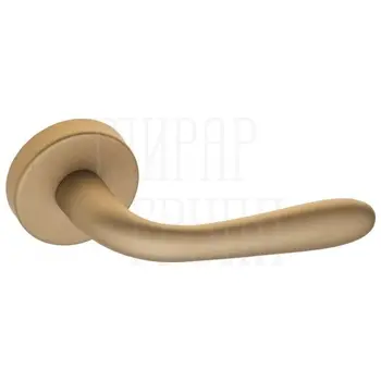 Дверная ручка Fratelli 'GOCCIA' 7 на круглой розетке золото крайола