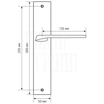 Дверная ручка Extreza Hi-Tech "Erica" (Эрика) 119 на планке PL11